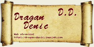 Dragan Denić vizit kartica